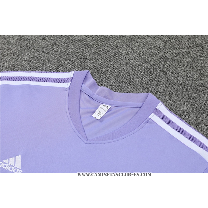 Chandal del Real Madrid 22-23 Manga Corta Purpura - Pantalon Corto